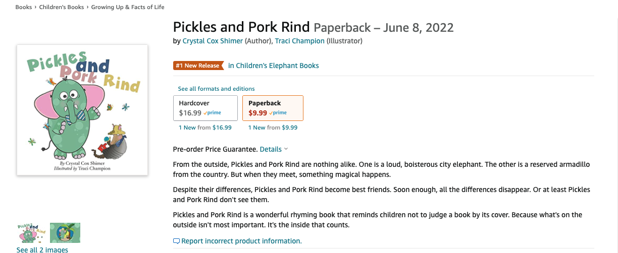 's Elephant Books #1 New Release Children's Elephant Books